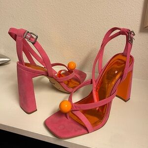 Gianni Bini Orange and Pink Heels size 9.5